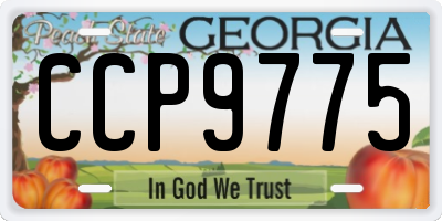 GA license plate CCP9775