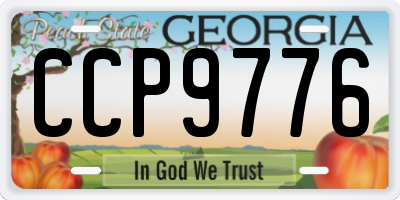 GA license plate CCP9776