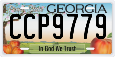 GA license plate CCP9779