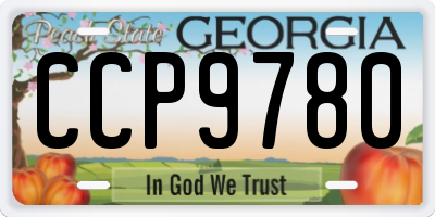 GA license plate CCP9780