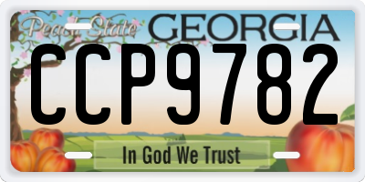 GA license plate CCP9782