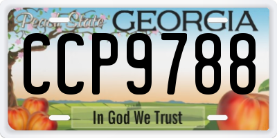 GA license plate CCP9788