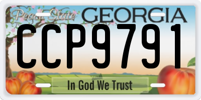 GA license plate CCP9791