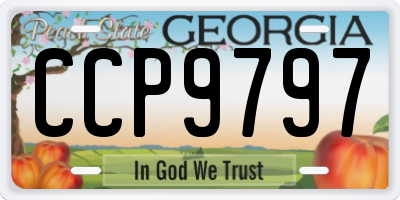 GA license plate CCP9797