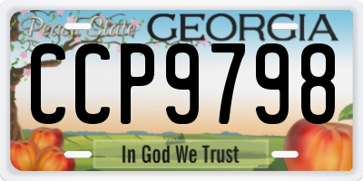GA license plate CCP9798