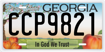 GA license plate CCP9821