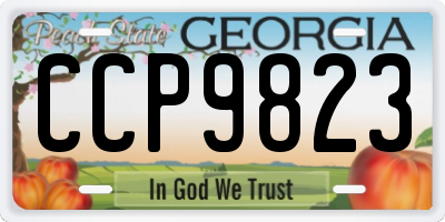 GA license plate CCP9823