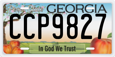 GA license plate CCP9827