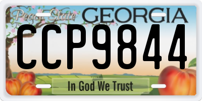 GA license plate CCP9844
