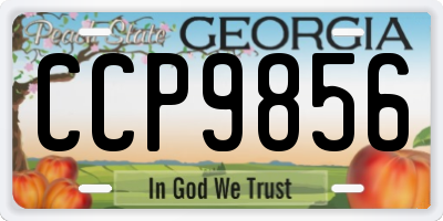 GA license plate CCP9856
