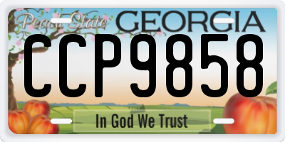 GA license plate CCP9858