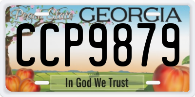 GA license plate CCP9879