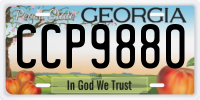 GA license plate CCP9880