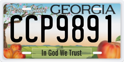 GA license plate CCP9891