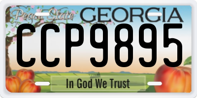 GA license plate CCP9895
