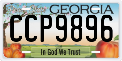 GA license plate CCP9896
