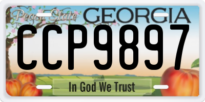 GA license plate CCP9897