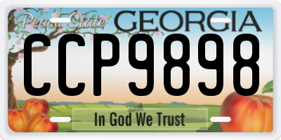 GA license plate CCP9898