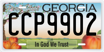 GA license plate CCP9902
