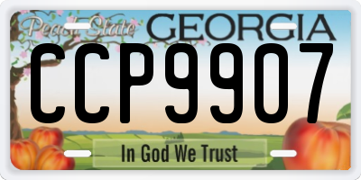 GA license plate CCP9907