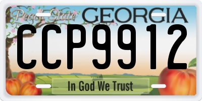 GA license plate CCP9912