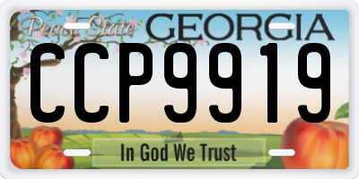 GA license plate CCP9919