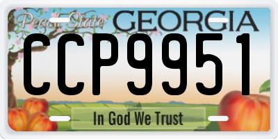 GA license plate CCP9951