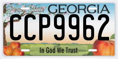 GA license plate CCP9962