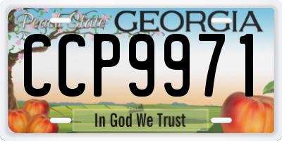 GA license plate CCP9971