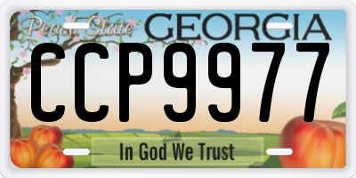GA license plate CCP9977