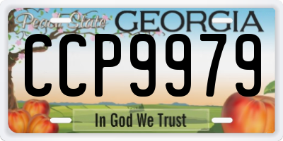 GA license plate CCP9979