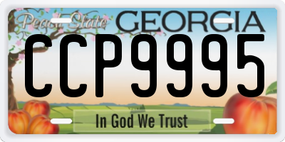 GA license plate CCP9995