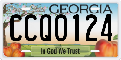GA license plate CCQ0124