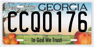 GA license plate CCQ0176