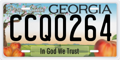 GA license plate CCQ0264