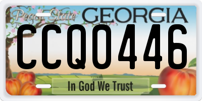 GA license plate CCQ0446