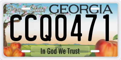 GA license plate CCQ0471