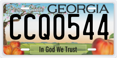 GA license plate CCQ0544