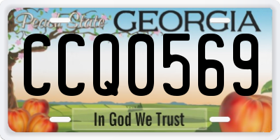 GA license plate CCQ0569