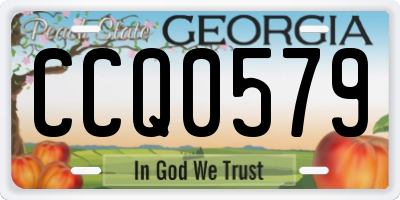 GA license plate CCQ0579