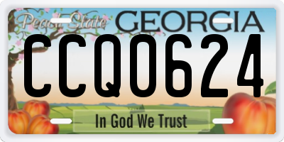 GA license plate CCQ0624