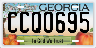 GA license plate CCQ0695