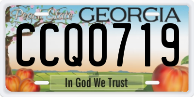GA license plate CCQ0719