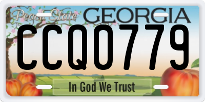 GA license plate CCQ0779