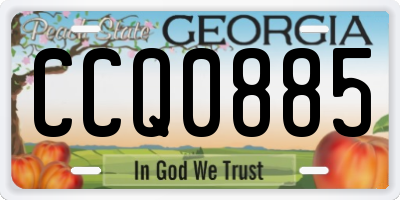 GA license plate CCQ0885