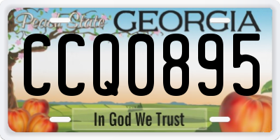 GA license plate CCQ0895