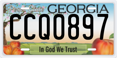 GA license plate CCQ0897