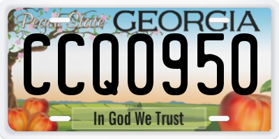 GA license plate CCQ0950