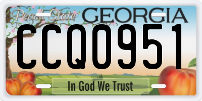 GA license plate CCQ0951