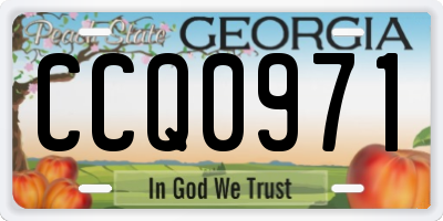 GA license plate CCQ0971